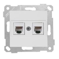 RİTA MEK TUŞ TELEFON PRİZİ 2XRJ12 BEYAZ 1